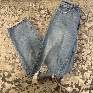 Abercrombie distressed light wash jeans